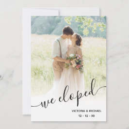 Convite de anúncio de fotos de casamento da Elopep