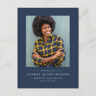 Convite de anúncio de graduação do marinho clássic