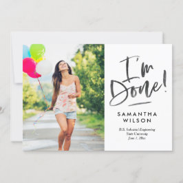 Convite De Anúncio De Graduação Finalmente Concluí