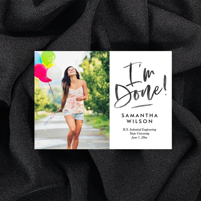 Convite De Anúncio De Graduação Finalmente Concluí (Criador carregado)