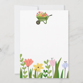 Convite de Anúncio Floral para Festa no Jardim