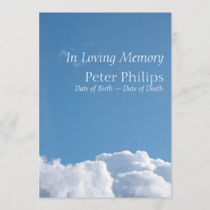 Convite de Anúncio Funeral do Sky 1 Pacote