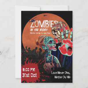 Convite de Apocalipse de Casal Zumbi para o Hallow