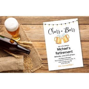 Convite de Aposentadoria Cheers e Beers