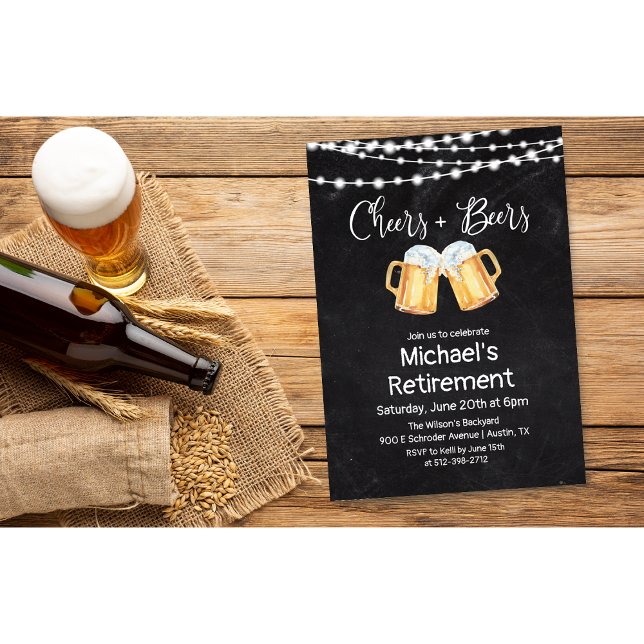 Convite de Aposentadoria Cheers e Beers (Criador carregado)