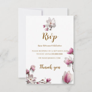 Convite de Aposentadoria de Enfermeira RSVP Floral