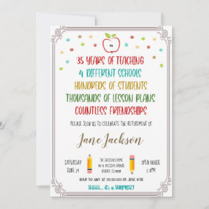 Convite de Aposentadoria de Professor