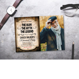 Convite de Aposentadoria Homem Mito Lenda