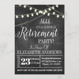 Convite de aposentadoria surpresa adorável