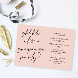 Convite de Aposentadoria Surpresa com Script Moder