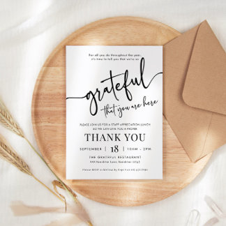 Convite De Apreciação, Agradecido Por Você Convida