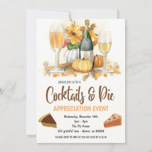 Convite de Apreciação de Coquetéis e Torta