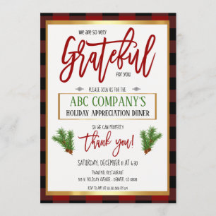 Convite de Apreciação de Feriado, Festa Corporativ