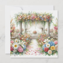 Convite de aquarela de casamento