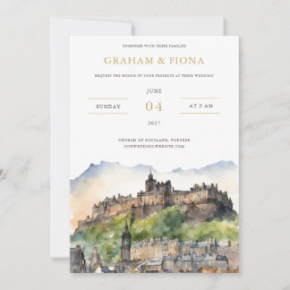 Convite de Aquarela de Edimburgo