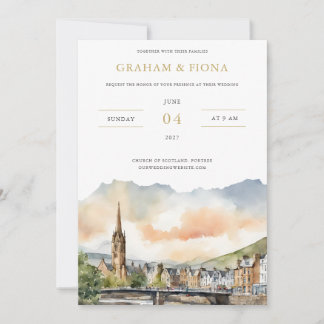 Convite de Aquarela de Inverness