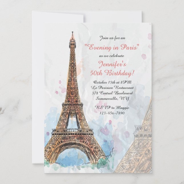 Convite de Aquarela de Paris (Frente)
