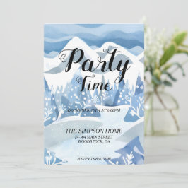 Convite de Aquarela de Winter Wonderland