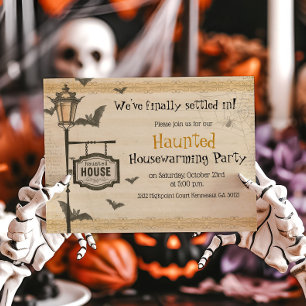 Convite de Aquecimento de Casa de Halloween Assomb