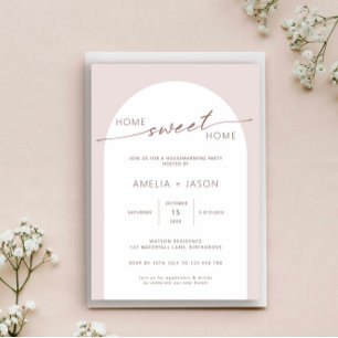 Convite de aquecimento moderno e minimalista para 