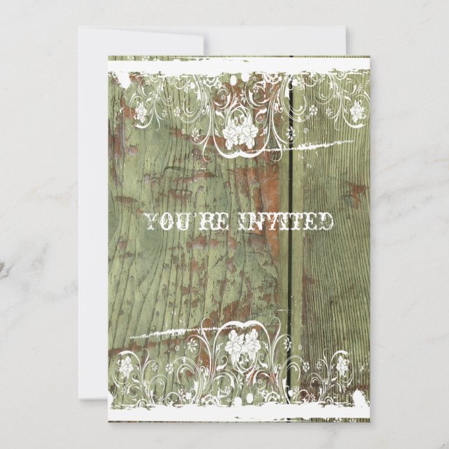 Convite de Aquecimento para Casa de Madeira e Rend (Frente)