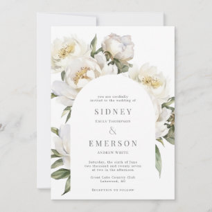 Convite de Arca Floral de Casamento de Branca