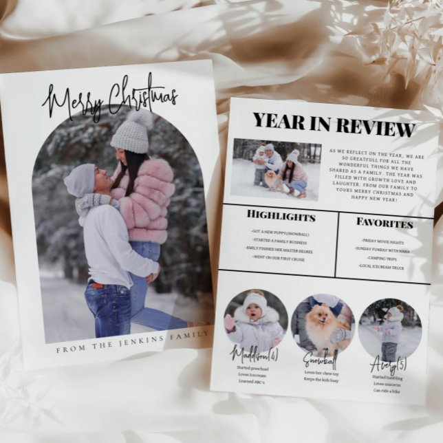 Convite De Arch De Fotos De Férias De Ano Em Revis (Criador carregado)