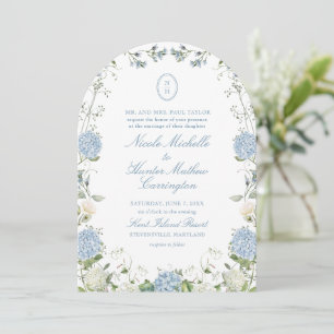 Convite de Arco de Casamento com Monograma de Hort