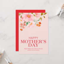 Convite de Arte Floral Elegante Feliz Dia das Mães