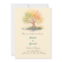 convite de árvore futurista