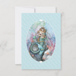 Convite de Baby Sprinkle Inserir Sereia e Bebê
