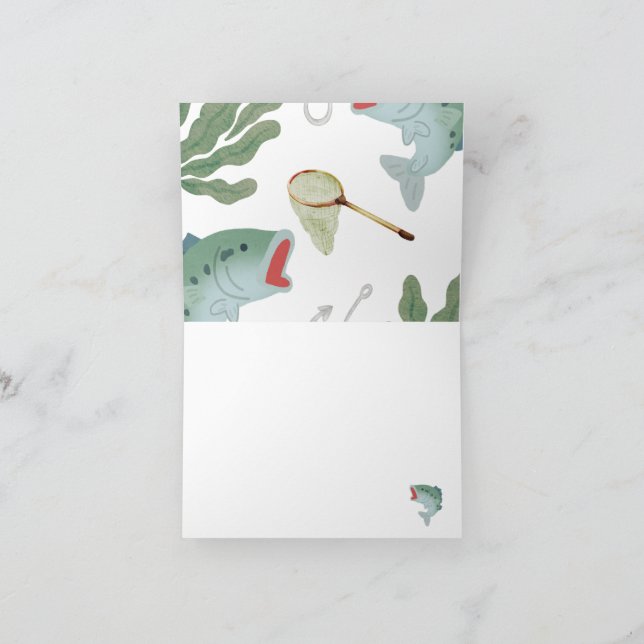 Convite de Babyshower com Tema de Pesca Infantil (Interior)