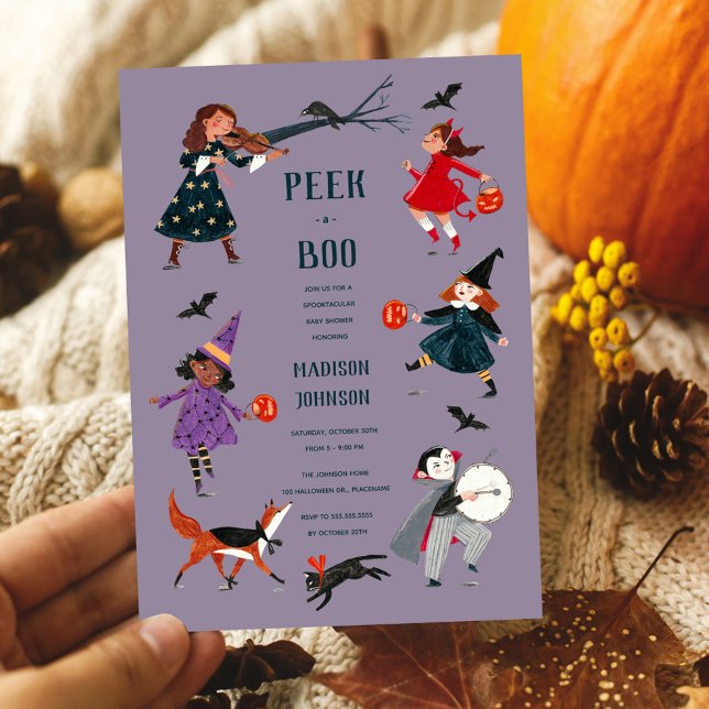 Convite de babyshower de fantasia de Halloween par (Criador carregado)