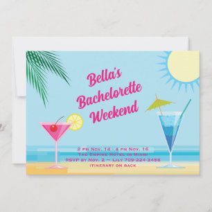 Convite de Bachelorette de Fim de Semana Tropical 