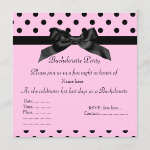 CONVITE DE BACHELORETTE DE PINCO ELEGANTE