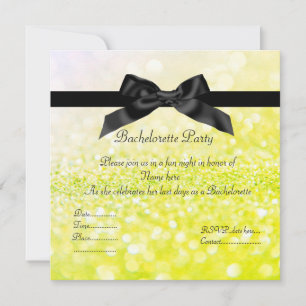 CONVITE DE BACHELORETTE verde-Sparkle ELEGANTE