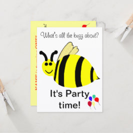 Convite de Balões Abelha Bumble de 1º Aniversário