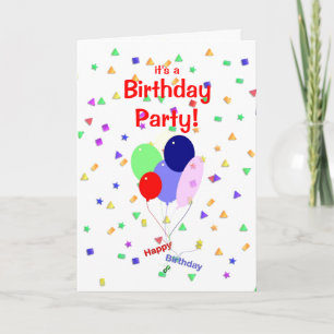 Convite de Balões para Festa de Aniversário