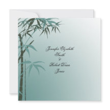 Convite de bambu natural do casamento do