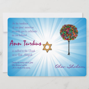 Convite De Bar Bat Mitzvah