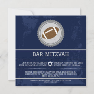 Convite de Bar Mitzvah de Futebol Tema Esportivo