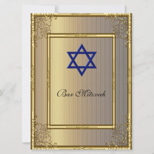 Convite de Bar Mitzvah Dourado