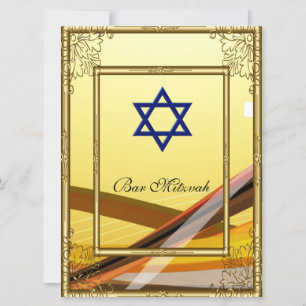 Convite de Bar Mitzvah Gold 2