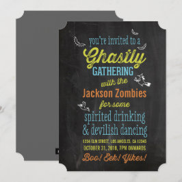 Convite de Bash Monstro do Halloween Typográfico