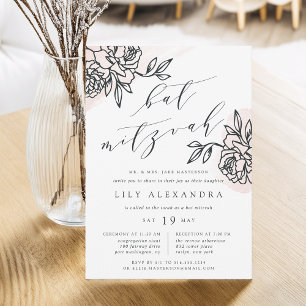 Convite de Bat Mitzvah Secret Garden