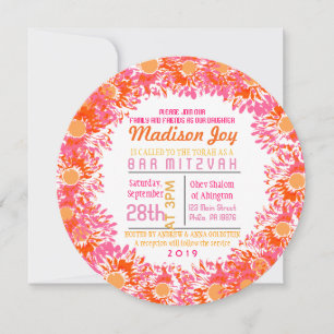 CONVITE DE BAT MITZVAH SO PRETTY DAISY