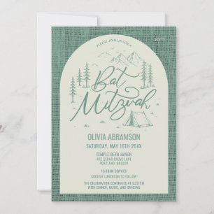 Convite de Bat Mitzvah Tema Acampamento ao Ar Livr