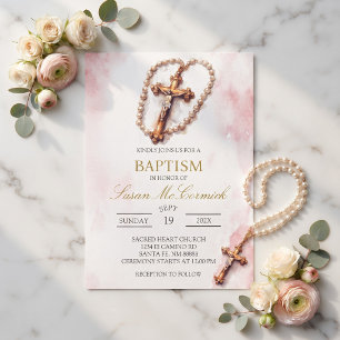 Convite de batismo Crucifixo