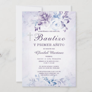 Convite de Batismo e Primeiro Aniversário Convite