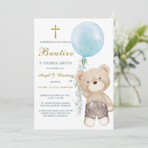 Convite de Batismo e Primeiro Aniversário Convite